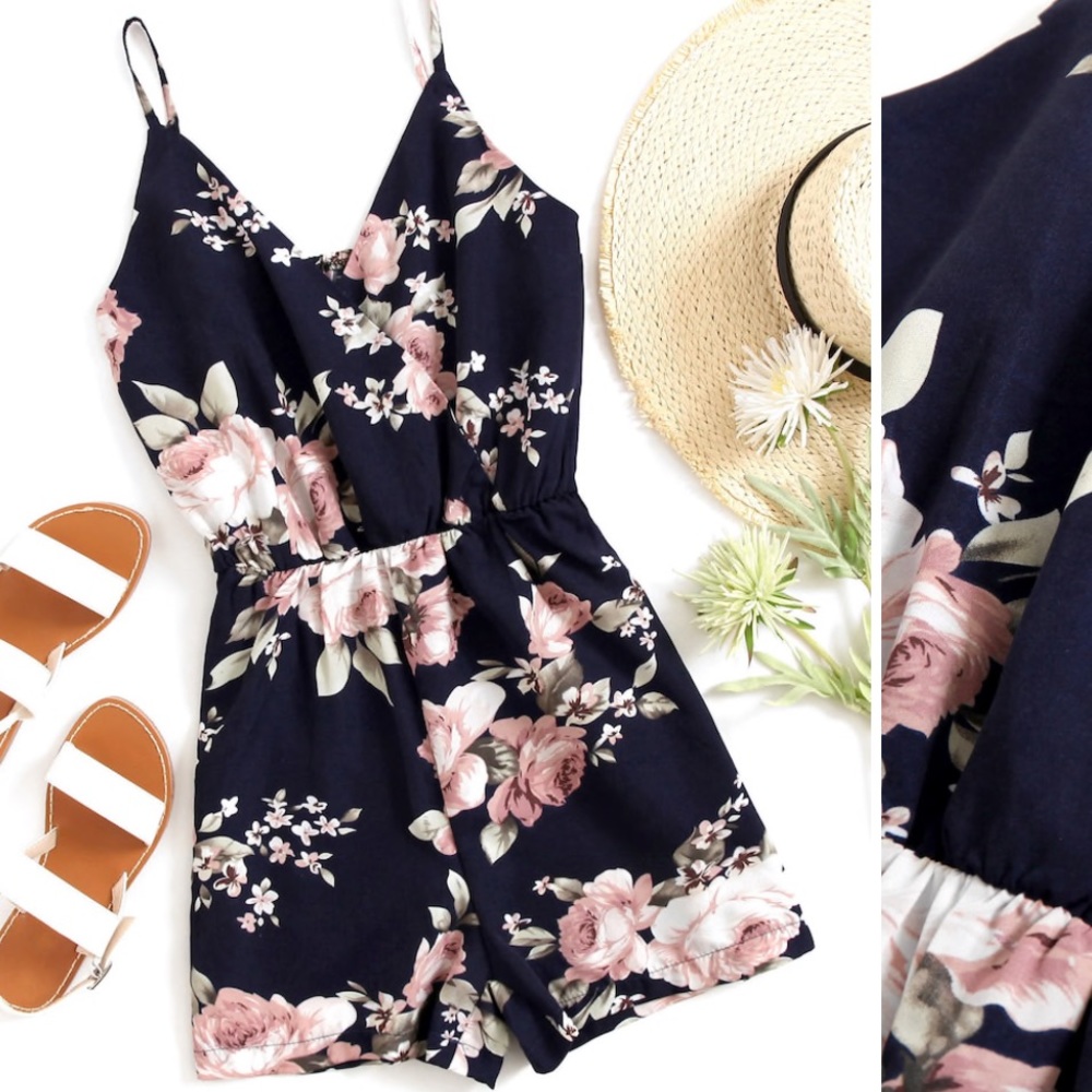 Floral Print Romper